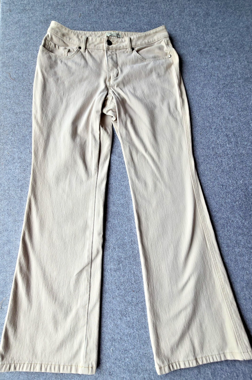 Coldwater Creek Women's Jeans Beigh / Tan Natural Fit Wide Leg Size 12P